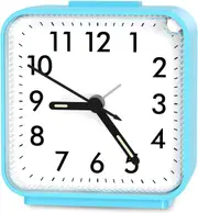 Small Analog Alarm Clock, Silent No Ticking, Luminous, Easy Set, Office School Trip