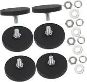 TOPPERFUN 6pcs Coated Magnets Magnetic Base Car Mount Holder Waterproof Rubber Coated Magnets for Roof Light