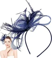 [Generic] Fascinator Headband for Women - Fascinator Headdress | Hair Accessories Small Hat Mesh Headpieces for Gathering Costume Weddings Girls Women Home Outdoor Afternoon Teas Social Events