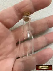 M00185-FS MOREZMORE Miniature Glass Bottle 1:6 Scale Mini Prop Empty with Cork