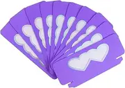 FOMIYES 10pcs Empty Paper Eyelash Cases Heart Shaped Eyelash Storage Boxes Window for False Lashes