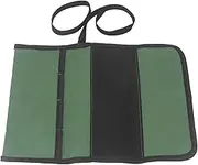 Knife Roll Bag, Canvas Double Layer Design Heavy Duty Knife Bag with 4 Pockets, Portable Waxed Canvas Knife Case Chef Knife Roll Bag for Wide Applications