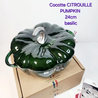 NIB Staub Cocotte Citrouille Pumpkin 24cm Basilic Rare 68000yen Inc USA Postage