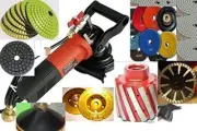 Sinkwork Kit for Cut Polish Granite Undermount Sink 5" Convex Polishing Pad, 3"