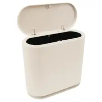 在飛比找momo購物網優惠-【TRENY】日式橢圓垃圾桶 - 卡其9L