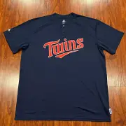 Majestic Men’s Minnesota Twins BP Navy Jersey Shirt Extra Large XL Baseball MLB