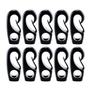 10Pcs Bungee Rope Rowing Boats Tie Cord Hook Black Bungee Hook