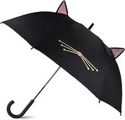 [Kate Spade New York] Black Cat Collection Travel Gear Featuring Id Clip, Umbrella, and Luggage Tag