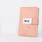 GDPKIALSLZ, Notebook Small Notepad Notebook With Lock Journal Office Diary Agenda Planner Stationery Organizer Line Sketchbook Pocket Note Book(Pink)
