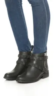 NIB: REBECCA MINKOFF Quincy Black Rubber Ankle Rain Boots, Size 11