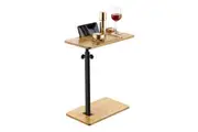 ACA Bamboo Bath Caddy Tray Table Extendable Adjustable Bathtub Side Holder Square