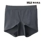 【MUJI 無印良品】女有機棉混彈性天竺拳擊生理內褲(共2色)