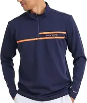 [JUN & ROPE] Jun Andrope Men's Long Sleeve Half Zip Shirt, Line, Commain (40), commain (40), XL