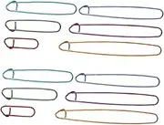Yardwe 12pcs Yarn Marker Set Colorful Knitting Holders Blocking Pins for Secure Fastening Crochet Hook Tools for Quilting Sewing Projects
