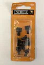 Everbilt Peg Shelf Support Bracket Clips (8-piece) 5mm Black Nylon