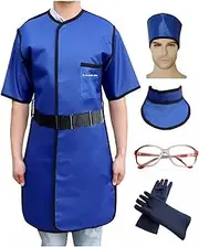 [KJIASDFE] X-ray Protective Apron Lead Clothing Set with Thyroid Shield Collar, Lead Cap, Lead Glasses, Lead Gloves