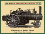 Rumely Threshing Machinery 25hp Steam Engine NEW Metal Sign: 12x16 Ships Free