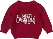 [IBAKOM] Baby Boy Girl My 1st Christmas Sweater Infant Long Sleeve Knit Xmas Pullover Sweatshirt Newborn Fall Winter Clothes