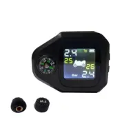 TPMS Motorcycle Tire Tyre Pressure Monitoring System Compass USB Rechargeable