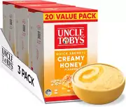 Uncle Tobys Oats Quick Sachets Family Pack Creamy Honey 3X20 Sachets
