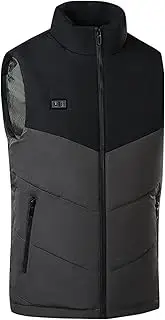 [HYCYYFC] Heated Vest, Lightweight Heated Jacket with USB Charging Warming Clothes Heating Coat for Men Women-Skiing Fishing (Color : Black, Size : XL)