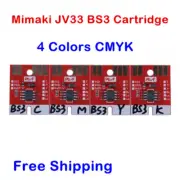 Chip Permanent for Mimaki JV33 BS3 Cartridge 4 Colors CMYK High Quality!
