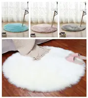 Round Fluffy Rug for Bedroom Plush Living Room Rug Furry Carpet Shaggy Throw Rug Mat