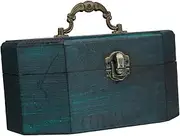 GREENADSCAPE Retro Storage Box with Octagonal Flip Lid Handheld Organizer for Home Office and School Stylish Vintage Chest for Jewelry Keepsakes and Treasures