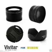 HD WIDE ANGLE LENS + MACRO LENS + HD ZOOM LENS +LENS HOOD + CAP FOR NIKON D3400