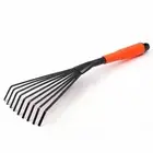 Steel Garden Rake with 9 Claw Design for Quick Leaf and Soil Management