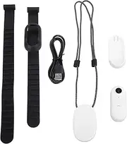 Nutriess Pet Collar Camera 4K 30FPS HD Wide Angle Magnetic Loop Recording Wearable Small Action Camera Back Clip Outdoor Sports Vlogging Black (White)