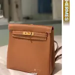 『二手』HERMES KELLY ADO 愛馬仕後背包～凱莉包 駝金