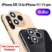 Change Cover Case Fake Camera Lens Sticker for iPhone XR X to iPhone 11 Pro Max