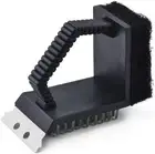 Wire Brush with Nylon Scouring Pad and Scraper Grill Brush BBQ Accessories Tool