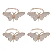4x Urban Butterfly Napkin Ring Holder Kitchen Table Organiser Home Decor Cream