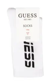 Women's GUESS low sock in logoed cotton with terry cotton insole one size articl