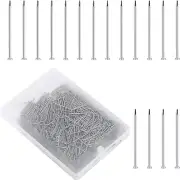 800PCS Straight Head Pins, Fine Flat Pins, Push Pins for Jewelry Making, Sewing