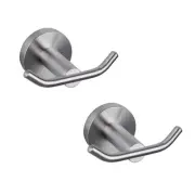 GERZ Bath Double Towel Hook SUS 304 Stainless Steel Coat/Robe Clothes