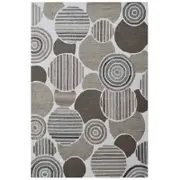 Designer Handmade Wool Rug - Texture 6421-Natural-160x230cm