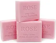 4x 100g Plant Oil Soap Rose Scent Pure Natural Vegetable Base Bar Australian