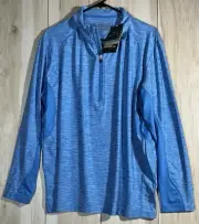 Page & Tuttle Golf NWT Mens L Heather Blue Quarter Zip Pullover Athletic Shirt