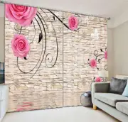 Unevenness Of The Wall 3D Curtain Blockout Photo Printing Curtains Drape Fabric