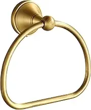 WOLIBEER Brass Towel Ring,Antique Hand Towel Holder Hanger,Round Towel Holder for Bathroom Wall Mounted Retro Kitchen Accessories