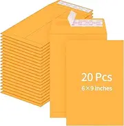 20 Pack Catalog Envelopes Self Seal, 6 x 9 Inches Catalog Mailing Envelopes,Brown Manila Envelopes for Mailing, Organize, Storage, Home, Office