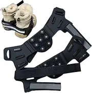 [Generic] Snow Cleats,Boot Ice Cleats with 7 Studs | Hiking Spikes with Reflective Stripes, Adjustable Snow Ice Cleats for Shoe Boot