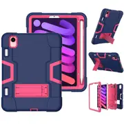 MCC Stylish Shockproof iPad mini (A17 Pro) 8.3" 2024 Case Cover Heavy Duty Kids Apple mini7 7th Gen 7 [Blue+Magenta]