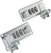[XolngYYeng] 2PCS Password Combination Lock Aluminum Suitcase Cosmetic Case Chrome Plated Replaceable Luggage Buckle with Password Lock Toolbox Buckle
