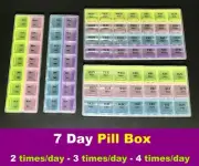 Pill Box Dispenser Medicine Tablet Box Case Container Storage Holder Weekly