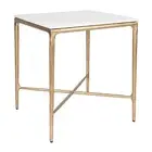 NEW Cafe Lighting Heston Square Marble Side Table Brass
