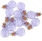 Vaguelly 10Pc Purple Glass Bottles with Cork Stoppers Wishing Jars for Crafting Party Favors and Home Decor